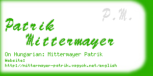 patrik mittermayer business card